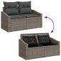 vidaXL Set da pranzo per il giardino 7 pezzi con cuscini grigi in polyrattan vidaXL Set da pranzo per il giardino 7 pezzi con cuscini grigi in polyrattan