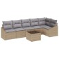 vidaXL Set da Pranzo da Giardino 7 Pezzi con Cuscini in Rattan Sintetico Nero vidaXL Set da Pranzo da Giardino 7 Pezzi con Cuscini in Rattan Sintetico Nero