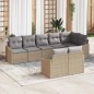 vidaXL Set da Pranzo da Giardino 8 Pezzi con Cuscini Beige in Polyrattan vidaXL Set da Pranzo da Giardino 8 Pezzi con Cuscini Beige in Polyrattan