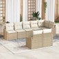 vidaXL Set da Pranzo da Giardino 8 Pezzi con Cuscini Beige in Rattan Sintetico vidaXL Set da Pranzo da Giardino 8 Pezzi con Cuscini Beige in Rattan Sintetico