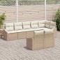 vidaXL Set da Pranzo da Giardino 8 Pezzi con Cuscini Beige in Rattan Sintetico vidaXL Set da Pranzo da Giardino 8 Pezzi con Cuscini Beige in Rattan Sintetico