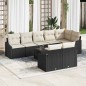 vidaXL Set da Pranzo da Giardino da 8 Pezzi con Cuscini in Rattan Polipropilene Marrone vidaXL Set da Pranzo da Giardino da 8 Pezzi con Cuscini in Rattan Polipropilene Marrone