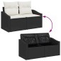vidaXL Set da pranzo da giardino in 8 pezzi con cuscini in polirattan nero vidaXL Set da pranzo da giardino in 8 pezzi con cuscini in polirattan nero