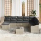 vidaXL Set da Giardino da 9 Pezzi con Cuscini Grigi in Rattan Sintetico vidaXL Set da Giardino da 9 Pezzi con Cuscini Grigi in Rattan Sintetico