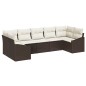 vidaXL Set Giardino Modulare 7 Pezzi con Cuscini - Polyrattan Marrone vidaXL Set Giardino Modulare 7 Pezzi con Cuscini - Polyrattan Marrone