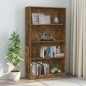 Libreria a 4 Ripiani Rovere Fumo 80x24x142 cm Legno Multistrato Libreria a 4 Ripiani Rovere Fumo 80x24x142 cm Legno Multistrato