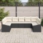 vidaXL Set da Pranzo da Giardino in 9 Pezzi con Cuscini in Poly Rattan Nero vidaXL Set da Pranzo da Giardino in 9 Pezzi con Cuscini in Poly Rattan Nero