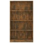 Libreria a 4 Ripiani Rovere Fumo 80x24x142 cm Legno Multistrato Libreria a 4 Ripiani Rovere Fumo 80x24x142 cm Legno Multistrato