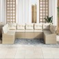 vidaXL Set di Mobili da Giardino 9 Pezzi con Cuscini - Rattan Sintetico Beige vidaXL Set di Mobili da Giardino 9 Pezzi con Cuscini - Rattan Sintetico Beige
