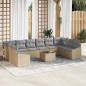 vidaXL Set da Pranzo da Giardino 11 Pezzi con Cuscini in Rattan Sintetico Nero vidaXL Set da Pranzo da Giardino 11 Pezzi con Cuscini in Rattan Sintetico Nero