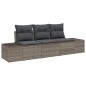vidaXL Set da Giardino in 3 Pezzi con Cuscini Grigi in Polirattan vidaXL Set da Giardino in 3 Pezzi con Cuscini Grigi in Polirattan
