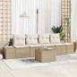vidaXL Set da giardino 5 pezzi con cuscini beige in rattan sintetico vidaXL Set da giardino 5 pezzi con cuscini beige in rattan sintetico