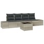 vidaXL Set da giardino con 5 divani e cuscini in rattan sintetico grigio chiaro vidaXL Set da giardino con 5 divani e cuscini in rattan sintetico grigio chiaro