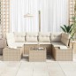 vidaXL Set da Giardino in 7 Pezzi con Cuscini Beige in Rattan Sintetico vidaXL Set da Giardino in 7 Pezzi con Cuscini Beige in Rattan Sintetico
