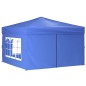 vidaXL Tenda per Feste Pieghevole con Pareti Laterali Blu 3x3 m vidaXL Tenda per Feste Pieghevole con Pareti Laterali Blu 3x3 m