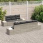 vidaXL Set da divano da giardino 8 pezzi con cuscini in polirattan grigio chiaro di vidaXL Set da divano da giardino 8 pezzi con cuscini in polirattan grigio chiaro di