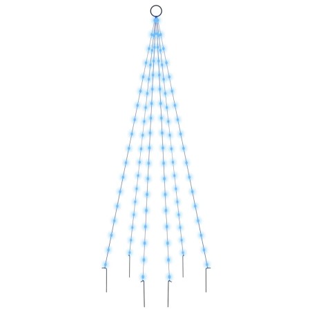 Albero di Natale Pennone Blu 108 LED 180 cm