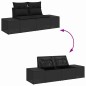 vidaXL Set di divani da giardino da 8 pezzi con cuscini neri in rattan sintetico vidaXL Set di divani da giardino da 8 pezzi con cuscini neri in rattan sintetico