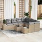 vidaXL Set di divani da giardino 9 pezzi con cuscini beige in rattan sintetico vidaXL Set di divani da giardino 9 pezzi con cuscini beige in rattan sintetico