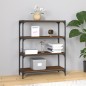 Libreria rovere marrone 80x33x100cm Legno Multistrato e Acciaio Libreria rovere marrone 80x33x100cm Legno Multistrato e Acciaio