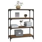 Libreria rovere marrone 80x33x100cm Legno Multistrato e Acciaio Libreria rovere marrone 80x33x100cm Legno Multistrato e Acciaio