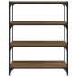 Libreria rovere marrone 80x33x100cm Legno Multistrato e Acciaio Libreria rovere marrone 80x33x100cm Legno Multistrato e Acciaio