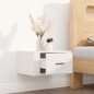 Comodino a Parete Bianco 50x36x25 cm Comodino a Parete Bianco 50x36x25 cm