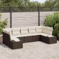 vidaXL Set da giardino in rattan sintetico da 7 pezzi con cuscini marroni vidaXL Set da giardino in rattan sintetico da 7 pezzi con cuscini marroni