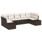 vidaXL Set da giardino in rattan sintetico da 7 pezzi con cuscini marroni vidaXL Set da giardino in rattan sintetico da 7 pezzi con cuscini marroni