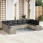 vidaXL Set Giardino da 10 Pezzi con Cuscini Grigio Chiaro in Rattan Sintetico vidaXL Set Giardino da 10 Pezzi con Cuscini Grigio Chiaro in Rattan Sintetico
