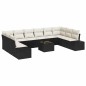 vidaXL Set da divano da giardino con cuscini in rattan sintetico marrone vidaXL Set da divano da giardino con cuscini in rattan sintetico marrone
