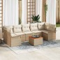 vidaXL Set di Divani da Giardino 8 Pezzi con Cuscini in Rattan Sintetico Beige e Legno di Acacia vidaXL Set di Divani da Giardino 8 Pezzi con Cuscini in Rattan Sintetico Beige e Legno di Acacia