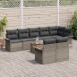 Set Divano da Giardino 9 Pezzi con Cuscini Grigio Polyrattan Acacia Set Divano da Giardino 9 Pezzi con Cuscini Grigio Polyrattan Acacia