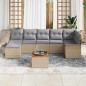 vidaXL Set Giardino 8 Pezzi con Cuscini Beige in Rattan Sintetico e Acacia vidaXL Set Giardino 8 Pezzi con Cuscini Beige in Rattan Sintetico e Acacia