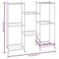 Portafiori con Ruote 83x25x83,5 cm Ferro Nero
