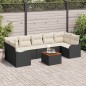 vidaXL Set di Divano da Giardino 8 pcs Nero, bianco Grande vidaXL Set di Divano da Giardino 8 pcs Nero, bianco Grande