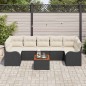 vidaXL Set di Divano da Giardino 8 pcs Nero, bianco Grande vidaXL Set di Divano da Giardino 8 pcs Nero, bianco Grande