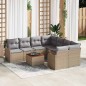 vidaXL Set divano da giardino 9 pcs Beige, grigio chiaro Grande Rattan vidaXL Set divano da giardino 9 pcs Beige, grigio chiaro Grande Rattan