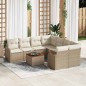 vidaXL Set Divano da Giardino 9 pcs Beige, bianco Grande Rattan vidaXL Set Divano da Giardino 9 pcs Beige, bianco Grande Rattan