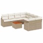 vidaXL Set Divano da Giardino 9 pcs Beige, bianco Grande Rattan vidaXL Set Divano da Giardino 9 pcs Beige, bianco Grande Rattan