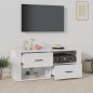 Mobile Porta TV Bianco Lucido 100x35x40 cm in Legno Multistrato Mobile Porta TV Bianco Lucido 100x35x40 cm in Legno Multistrato