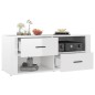 Mobile Porta TV Bianco Lucido 100x35x40 cm in Legno Multistrato Mobile Porta TV Bianco Lucido 100x35x40 cm in Legno Multistrato