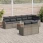 vidaXL Set divano da giardino 9 pcs Grigio Grande Polirattan