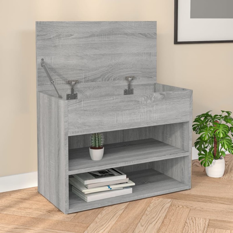 Scarpiera Grigio Sonoma 60x30x45 cm in Legno Multistrato Scarpiera Grigio Sonoma 60x30x45 cm in Legno Multistrato