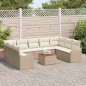vidaXL Set Divano da Giardino 10 pcs Beige, bianco 8 posti vidaXL Set Divano da Giardino 10 pcs Beige, bianco 8 posti