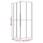 Cabina Doccia ESG Smerigliato 80x70x180 cm Cabina Doccia ESG Smerigliato 80x70x180 cm