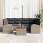 vidaXL Set di divani da giardino 7 pcs Grigio Divano a cinque posti vidaXL Set di divani da giardino 7 pcs Grigio Divano a cinque posti