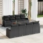 vidaXL Set di Sofà da Giardino 9 pcs Nero Large vidaXL Set di Sofà da Giardino 9 pcs Nero Large