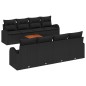 vidaXL Set di Sofà da Giardino 9 pcs Nero Large vidaXL Set di Sofà da Giardino 9 pcs Nero Large