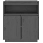 Credenza Grigia 70x34x80 cm in Legno Massello di Pino Credenza Grigia 70x34x80 cm in Legno Massello di Pino